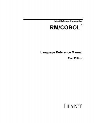 micro focus cobol manual